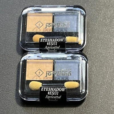 2 sombras de ojos Jordana Duo con aplicador #ES31 albaricota/humo (0,078 oz) Foto 1 de 4