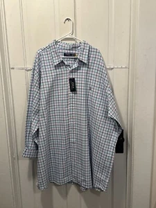 Neu mit Etikett Polo Ralph Lauren Hemd 4LT Tall blau kariert Langarm Knopfleiste 4XLT - Bild 1 von 8