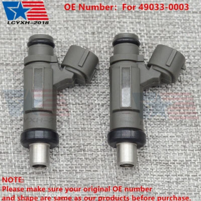 Set of 2 Fuel Injectors For Kawasaki VULCAN 2000 04-10 1700 2009-2022 49033-0003 - Image 1 of 4