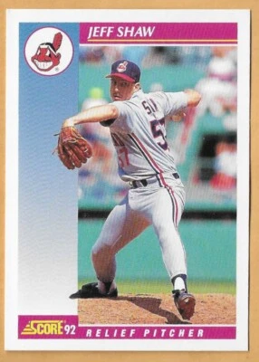 JEFF SHAW CLEVELAND INDIANS CHICAGO CUBS #624 - SCORE NM-MT 1992 - Image 1 of 2