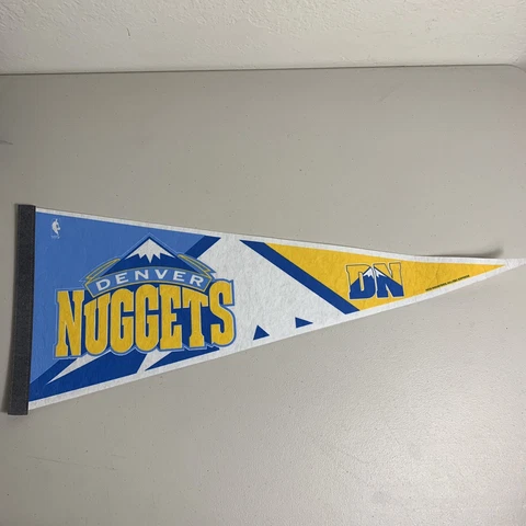 Denver Nuggets NBA Basketball Full Size Felt Pennant 30 x 12 Blue White Cover