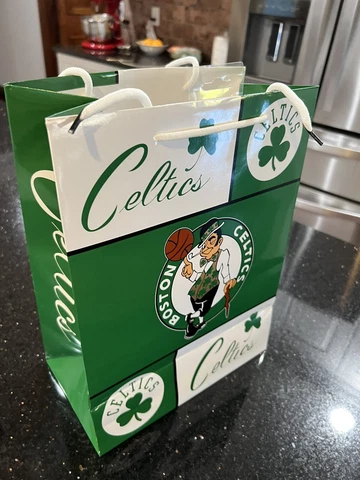 Boston Celtics Official 13 Inch X 10 Inch Glossy Gift Bag Cover
