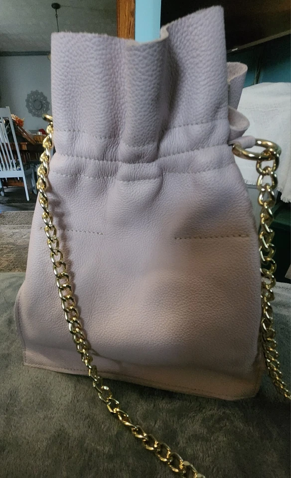 Bolso cubo de cuero Falor Made in Italy Foto 1 de 4