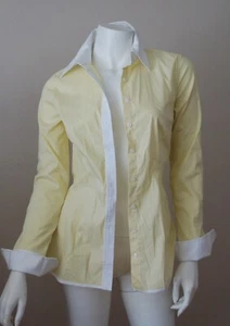 NWT Women's Express Yellow Button Down Shirt Sz XS - Picture 1 of 7