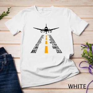 Camiseta Alfabeto Fonético, Piloto Avión Aviación Unisex - Imagen 1 de 15