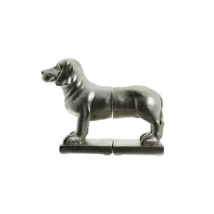 Antique Silver Dog Bookends - Picture 1 of 3