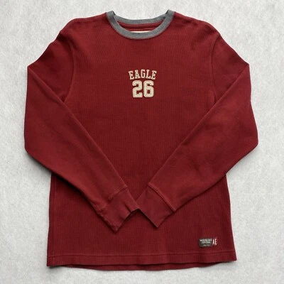VTG American Eagle Mens Sweater Shirt Red Knit Long Sleeve Crew Neck Y2K Size XS - Image 1 of 4
