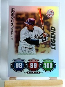 Reggie Jackson 2010 Topps Attax Battle Of The Ages Foil Card Yankees