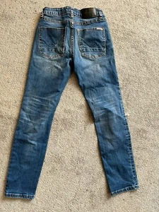 Hudson Girls Jeans Size 12 Blue Jeans Medium Wash Denim Rhinestone Skinny - Picture 1 of 6