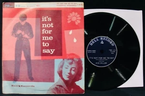 Bob Miller: It's Not For Me To Say + Wonderful Wonderful~Canadian 78~BELL #44 - Imagen 1 de 2