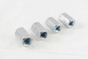 Paquete de 4 tuercas de acoplamiento reductor de 1/8-11 a 1/2-13 x 1 1/4" de largo - placa de zinc 509911 - Imagen 1 de 3