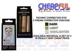 TECHNIC CONTOUR STIX Cream Contouring Set Kit Sticks Crayons Bronzer Highlighter - Picture 1 of 5