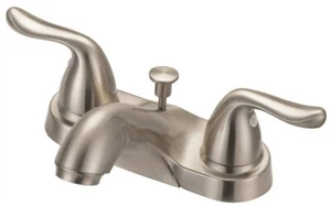 NEW Boston Harbor bathroom Faucet 2-Handle, 3-Faucet Hole, Metal Brushed Nickel - Picture 1 of 4
