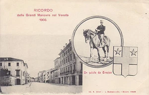 8232) UN SALUTO DA TREVISO RICORDO DELLE GRANDI MANOVRE 1903 - Picture 1 of 2