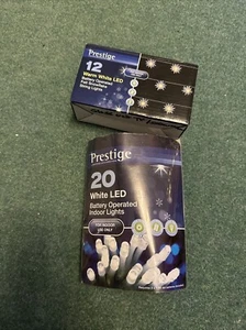 Prestige Battery Operated White String /Snowflake Lights. Indoors Use - Picture 1 of 4