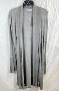 NWT Joseph A. Womens Gray Heather Open Front Duster Cardigan Sweater Size Medium - Picture 1 of 5
