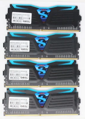 GeIL Super Luce 16 GB (4x4GB) GLB416GB3000C16QC DDR4-3000 RAM (#25985) - Bild 1 von 2