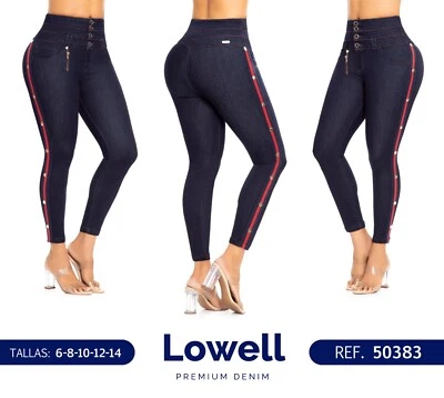LOWELL JEANS COLOMBIANOS COLOMBIANOS PUSH UP JEANS LEVANTA COLA LEVANTAMIENTO DE GLÚTEOS - Imagen 1 de 3