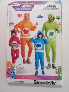 Simplicity Sewing Pattern 9346 Carebears Childrens Teens Adults Costume Sz XS-XL - Picture 1 of 3