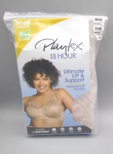 PLAYTEX~38DDD~4745~Sandshell 18 Hour Ultimate Lift & Support Wire Free Bra - Picture 1 of 2