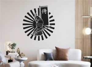 Samurai Wall Sticker Bushido Home Decor Vinyl Warrior Japan Art Car Van Decal - Picture 1 of 16