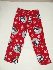 Peanuts Worldwide, LLC Fleece Snoopy Woodstock Snowflakes Christmas Fleece Pants - Picture 1 of 8