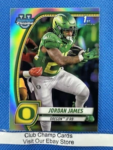 2024 #105 Jordan James Bowman University cromo primer refractor de fútbol americano Oregon - Imagen 1 de 2