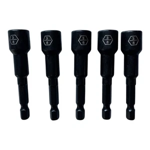 50 pc Short Magnetic Nut Setter Bit 1/4" Hex Shank to 3/8" Socket ~ IMNS38 - Picture 1 of 3