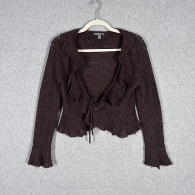 Cárdigan Suéter Grande Brillante Femenino Capricho Grunge Hada Crochet Volantes Foto 1 de 4