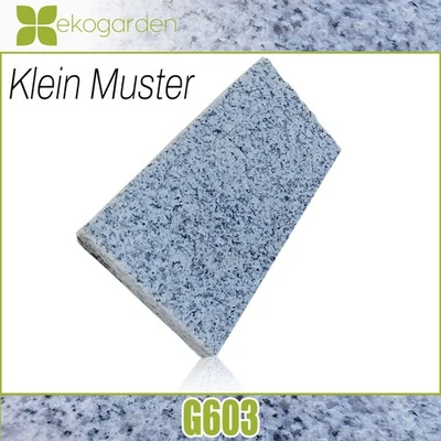 Granit Treppenstufe Tritt- und Setzstufe Fliesen G603 BIANCO CRISTAL geflammt - Bild 1 von 4