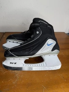 Nike Tuuk Ice Skates Men’s Size 9 M euro 42 Black Silver Used See Pics As Is - Picture 1 of 15