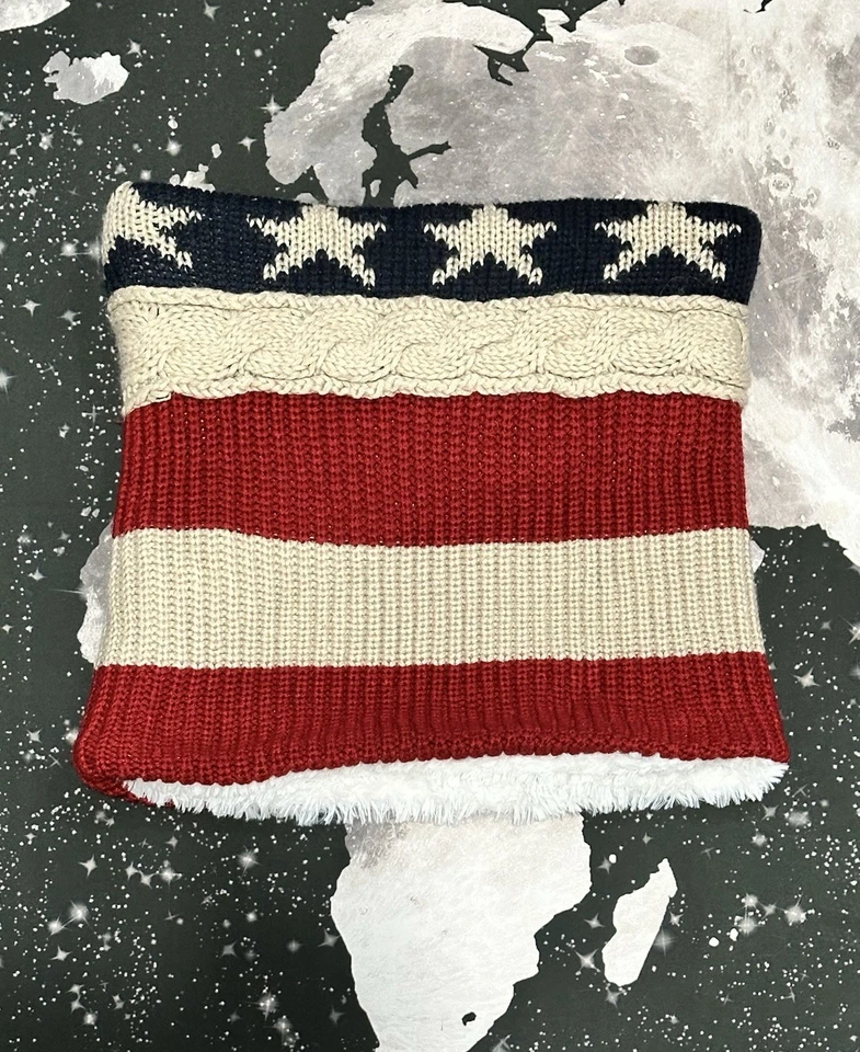 Calentador de cuello unisex de piel sintética estrellas y rayas bandera americana de Módena Foto 1 de 4