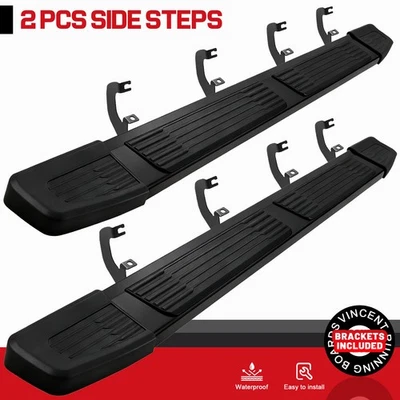 For 19-26 Silverado/Sierra Crew Cab 6" Black Step Board Running Board Nerf Bar S - Изображение 1 из 4