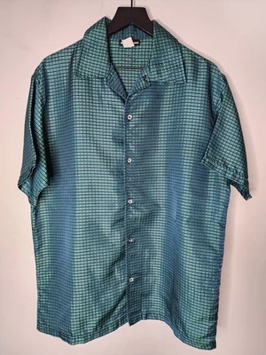 Camisa vintage años 90 marca ODO verde abotonada talla mediana Foto 1 de 4