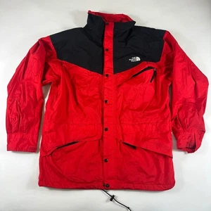 The North Face Gore Tex Jacket Red Black Mens Large Waterproof Outdoor Coat - Picture 1 of 8