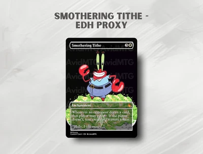 Smothering Tithe - Mr. Krabs Secret Lair Art - Custom Magic: The Gathering Card - Image 1 of 4