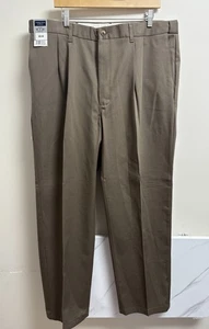 Timber Creek by Wrangler Mens Perfect Fit Pleated Khaki Pants 40x32 - Picture 1 of 9