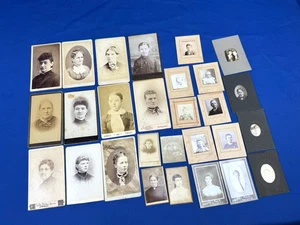 28 C.1880 CDVs & Miniature Photos WOMEN & CHILDREN ~ Instant Collection !!! - Picture 1 of 22