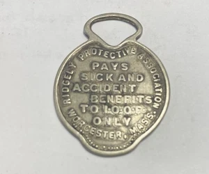 Odd Fellows IOOF Ridgely Protective Association Worcester Mass Insurance Key Fob - Picture 1 of 5