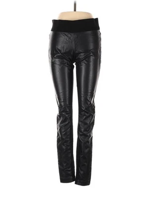 Calças femininas Club Monaco de couro sintético preto 4 - Imagem 1 de 2