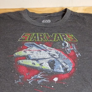 Men's 3XL Star Wars Millennium Falcon Graphic T-Shirt Gray Fifth Sun - Picture 1 of 6