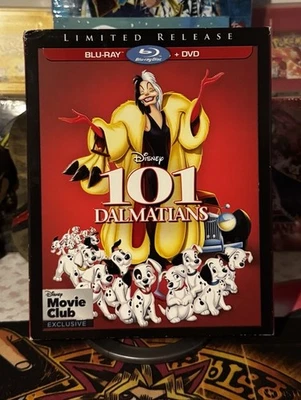 101 Dalmatians Blu-ray & DVD w/Slipcover Disney Movie Club Exclusive Fast Ship - Image 1 of 4
