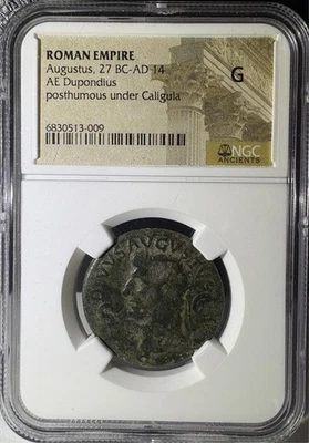 Roman Empire Augustus 27 BC-AD 14 AE Dupondius NGC G (009) - Image 1 of 4