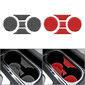 Carbon Fiber Look Central Control Cup Holder Panel Cover For Toyota Tundra 14-21 - Bild 1 von 15