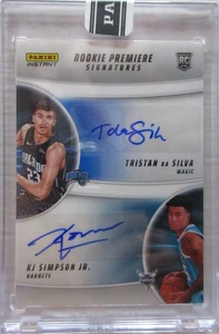 Panini NBA Rookie Premier Signature Tristan Da Silva KJ Simpson Jr Dual Auto /10 - Picture 1 of 5