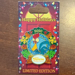 Disney Parks Happy Holidays Polinesian Village Resort Hei Pin LE 3000 2020 - Imagen 1 de 2