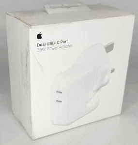 35W Genuine Apple MW2K3B/A Dual USB-C Port Power Adapter Charger for iPhone/iPad - Zdjęcie 1 z 5