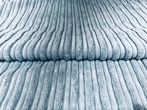 LUXURY PLUSH JUMBO CORDUROY UPHOLSTERY FABRIC IN SKY BLUE FIRE RETARDANT. - Picture 1 of 3