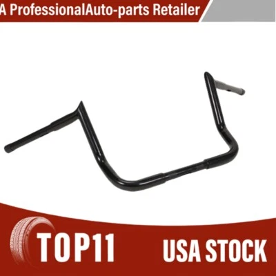 10" Black Meathook Handlebars For Harley Street Glide Electra Glide - Изображение 1 из 4
