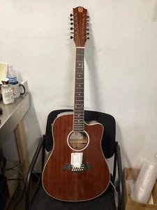 Vangoa 12 String Guitar, Twelve Guitar Acoustic Electric Full, Brown - Picture 1 of 8